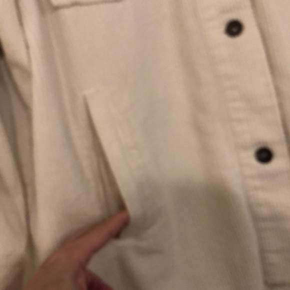 Zara Corduroy Button Down Shacket Cream Medium - Picture 4 of 6